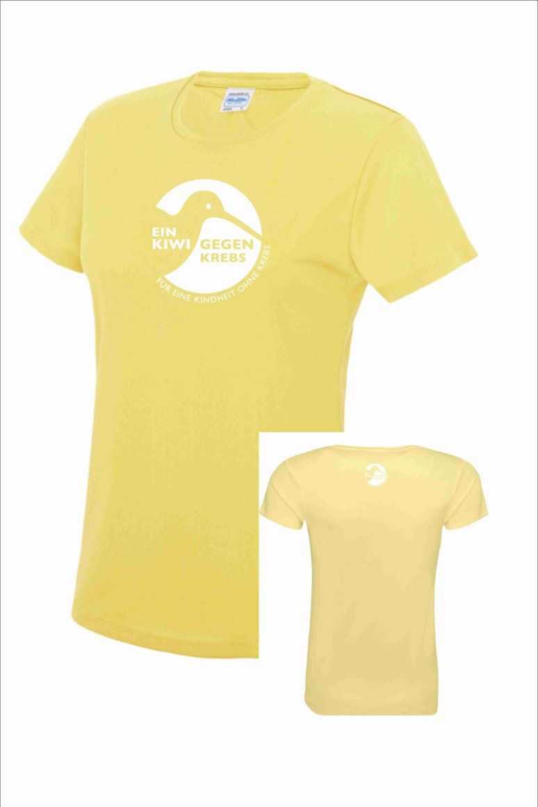 Ein Kiwi gegen Krebs Funktionsshirt Damen, Logo: groß/klein